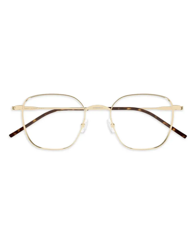Saint Laurent Brille mit eckigem Gestell - Gold Gold