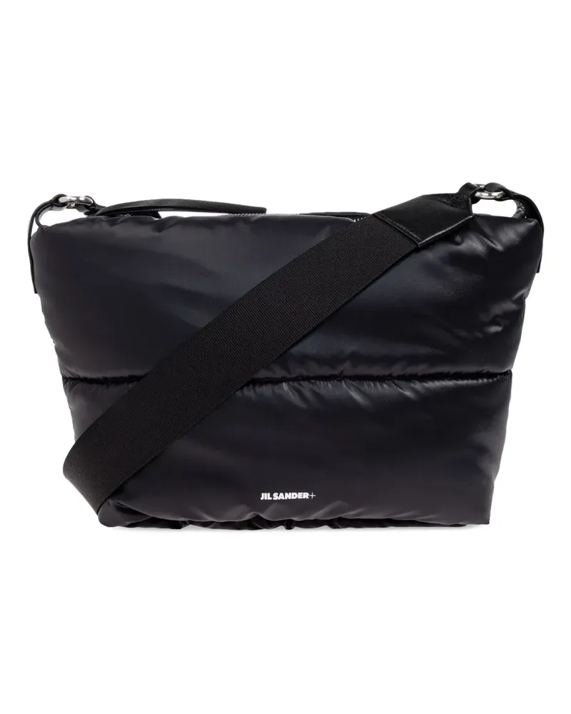 Jil Sander Gesteppte Schultertasche mit Reißverschluss - Schwarz Schwarz