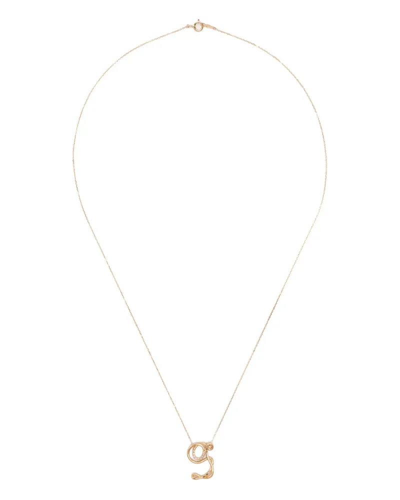 Charlotte Chesnais 18K yellow gold G diamond necklace Gold