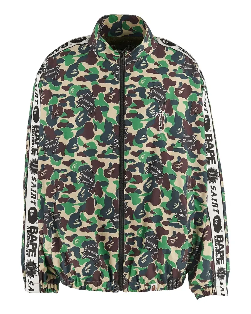 SAINT MXXXXXX x A Bathing Ape logo-tape jacket - Grün Grün