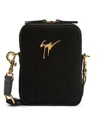 Giuseppe Zanotti Thoby Schultertasche mit Logo-Schild Schwarz