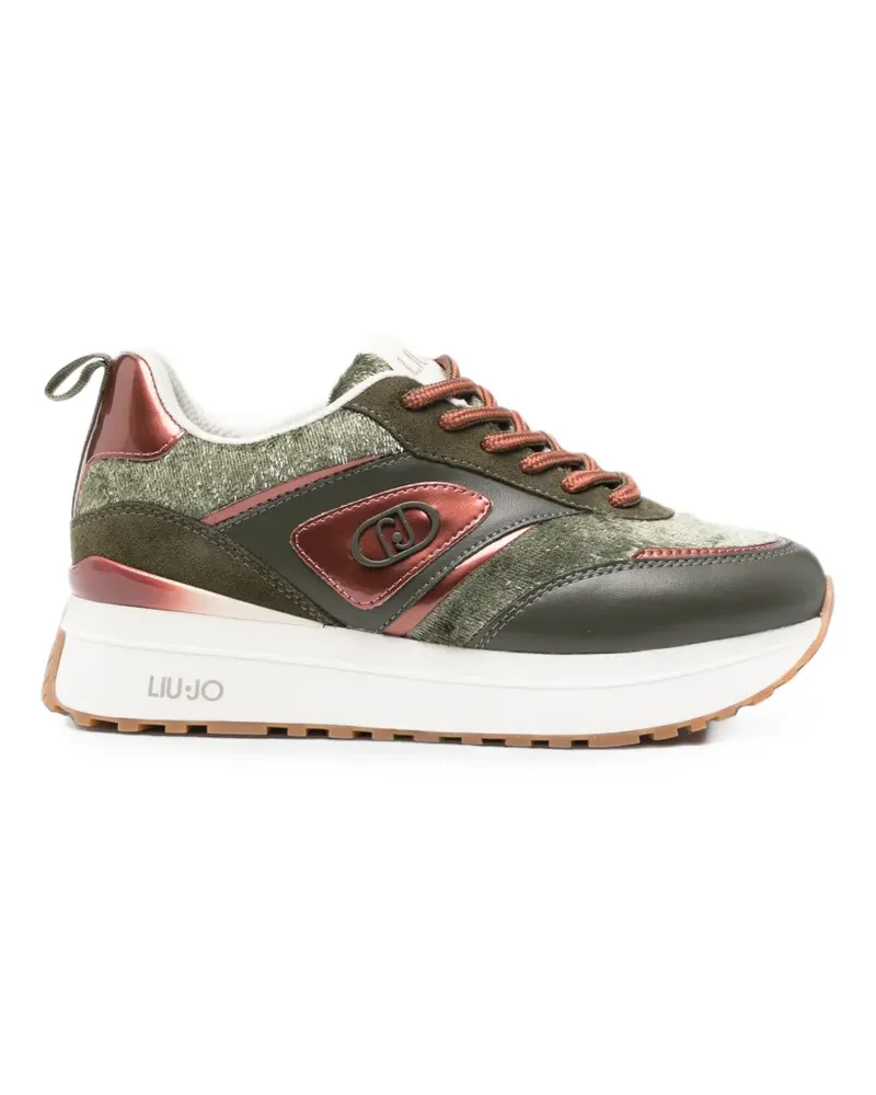 Liu Jo logo-plaque leather sneakers - Grün Grün