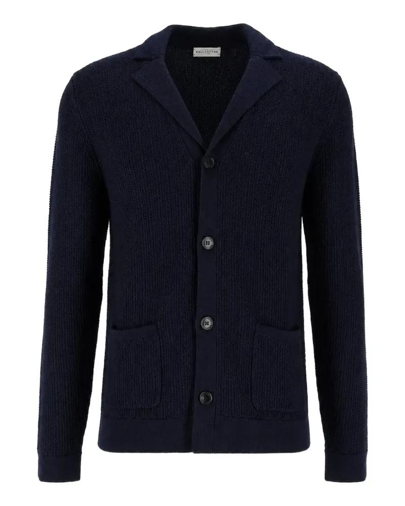 Ballantyne Cardigan mit Waffelstrick-Muster - Blau Blau