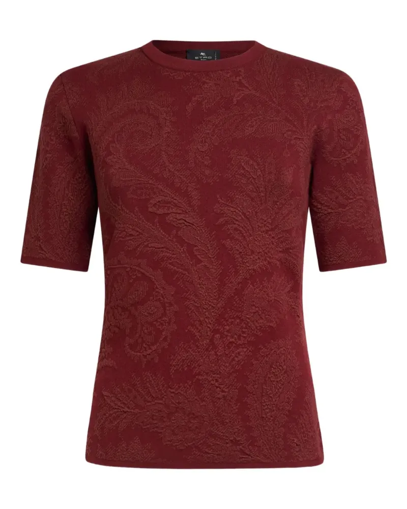 Etro Oberteil aus Paisley-Jacquard - Rot Rot