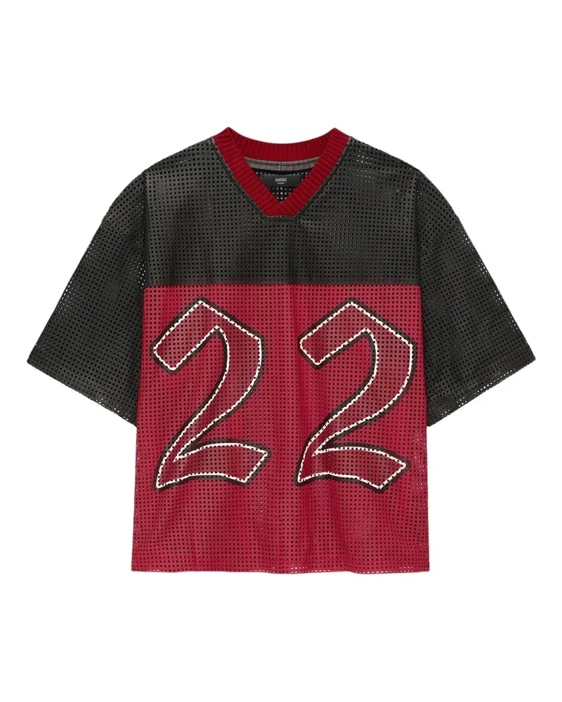 Amiri Perforiertes T-Shirt mit 22-Grafik - Schwarz Schwarz
