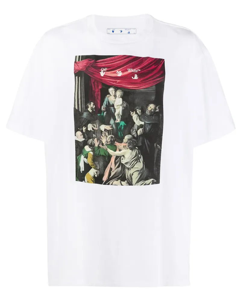 OFF-WHITE T-Shirt mit "Caravaggio"-Print - Weiß Weiß