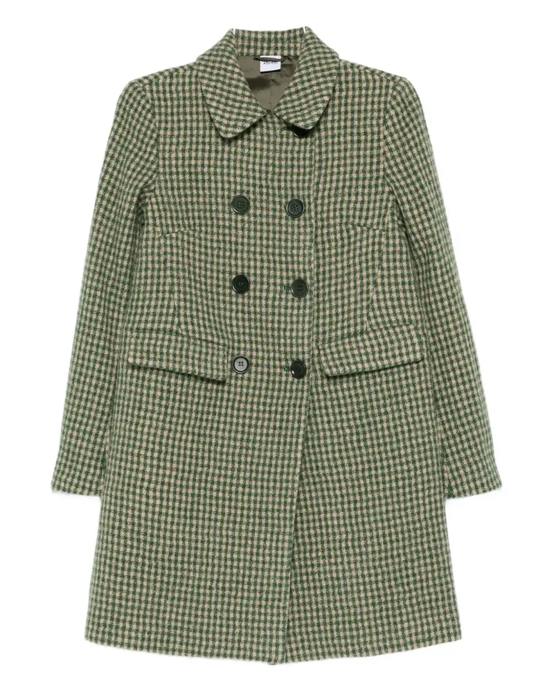 ASPESI double-breasted check coat - Grün Grün