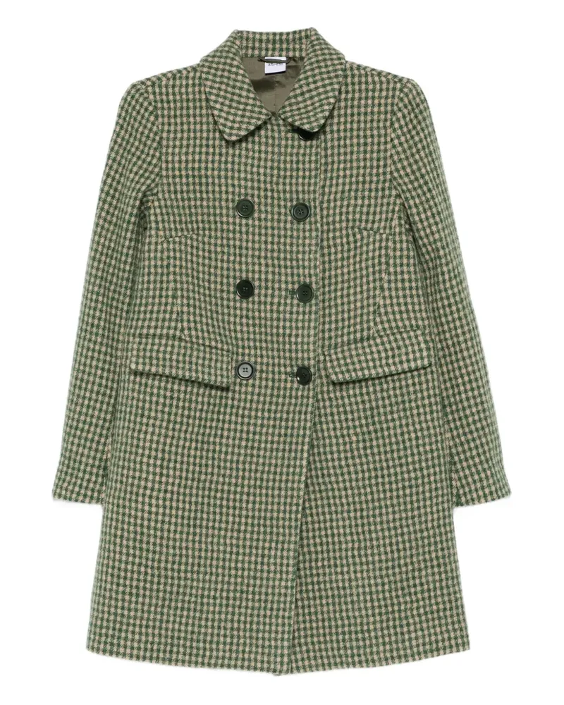 ASPESI double-breasted check coat - Grün Grün