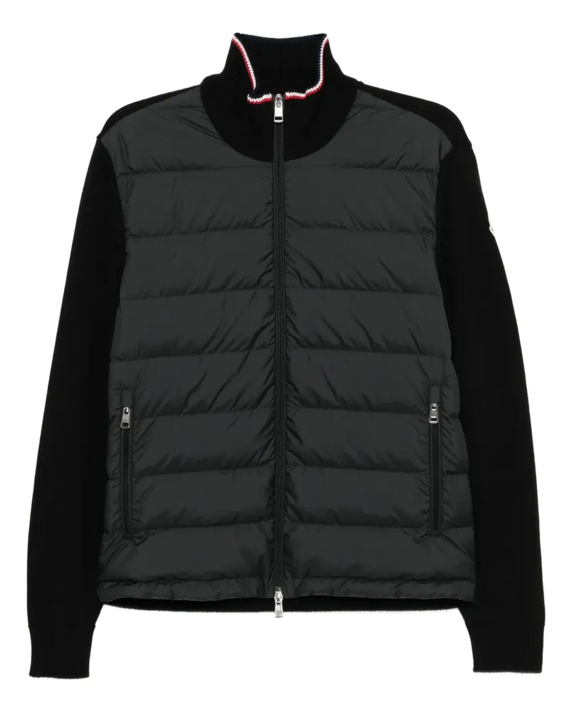Moncler Jacke mit Logo-Patch - Schwarz Schwarz
