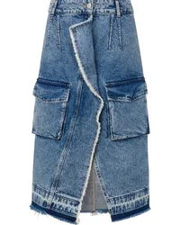 Moschino Asymmetrischer Jeansrock Blau