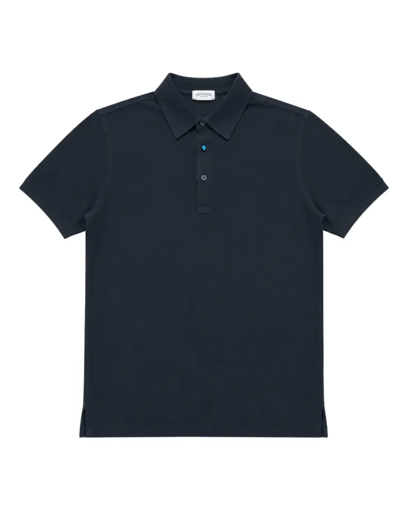 Heritage short-sleeve polo shirt - Blau Blau