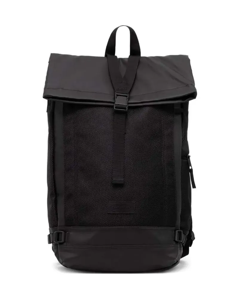 Eastpak Tecum Roll Rucksack mit Klappe - Schwarz Schwarz