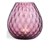 Kerzenhalter aus Makramee-Glas - Rosa