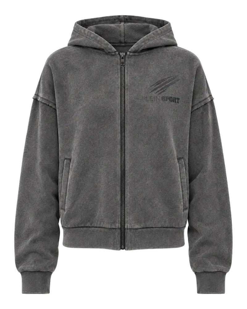 Philipp Plein acid-wash zip-up hoodie - Grau Grau