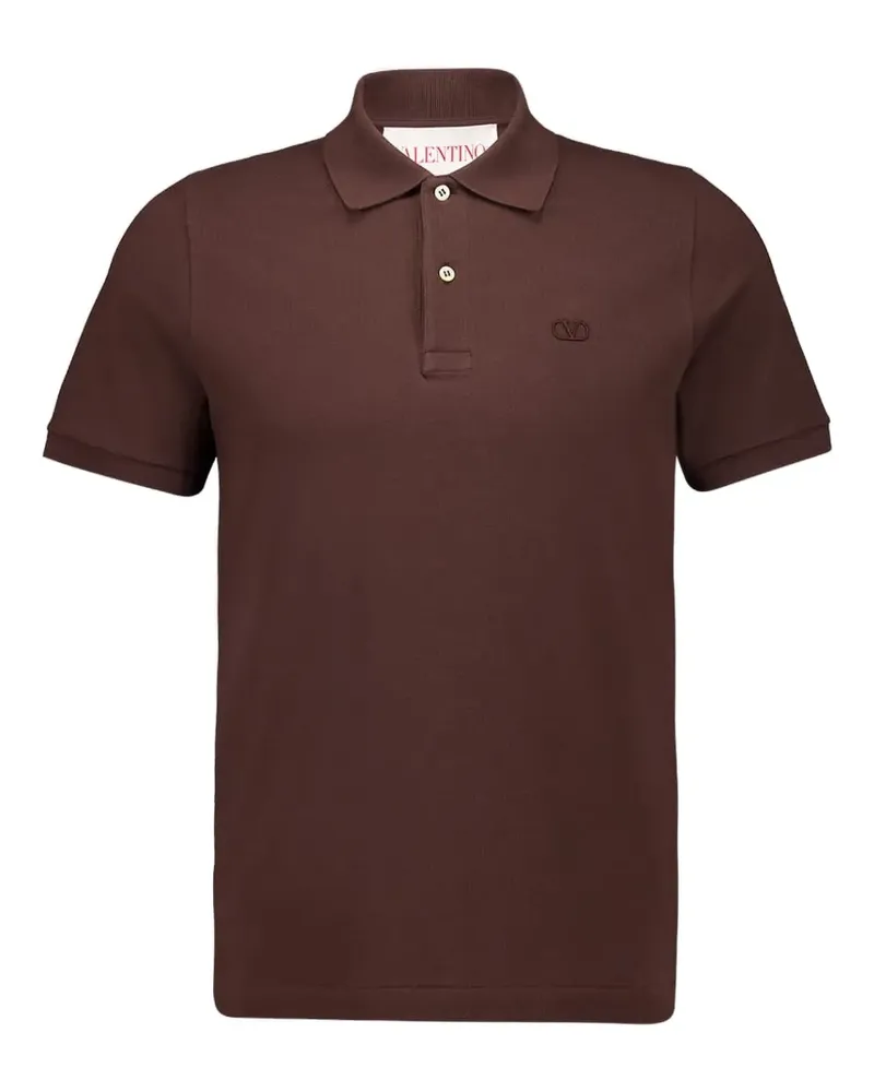 Valentino Garavani Poloshirt mit VLogo - Braun Braun