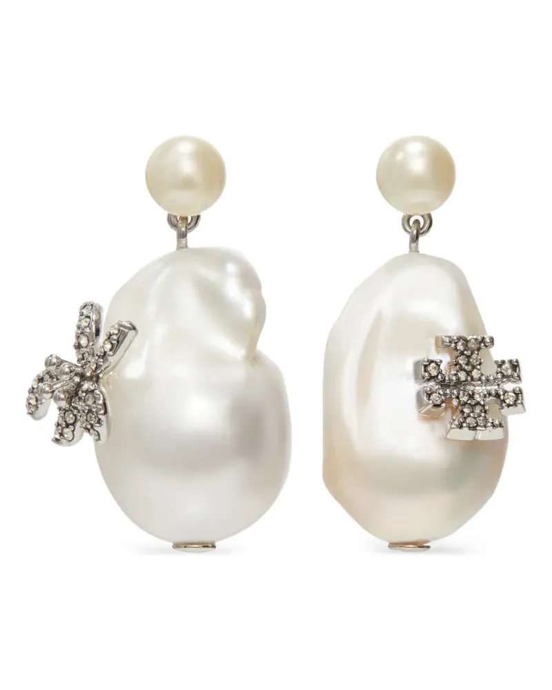 Tory Burch Moondance Hängeohrringe mit Birnen und Blume - Silber Silber