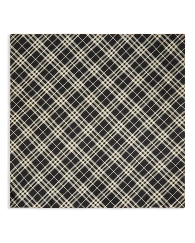 Burberry Karierter Schal - Schwarz Schwarz