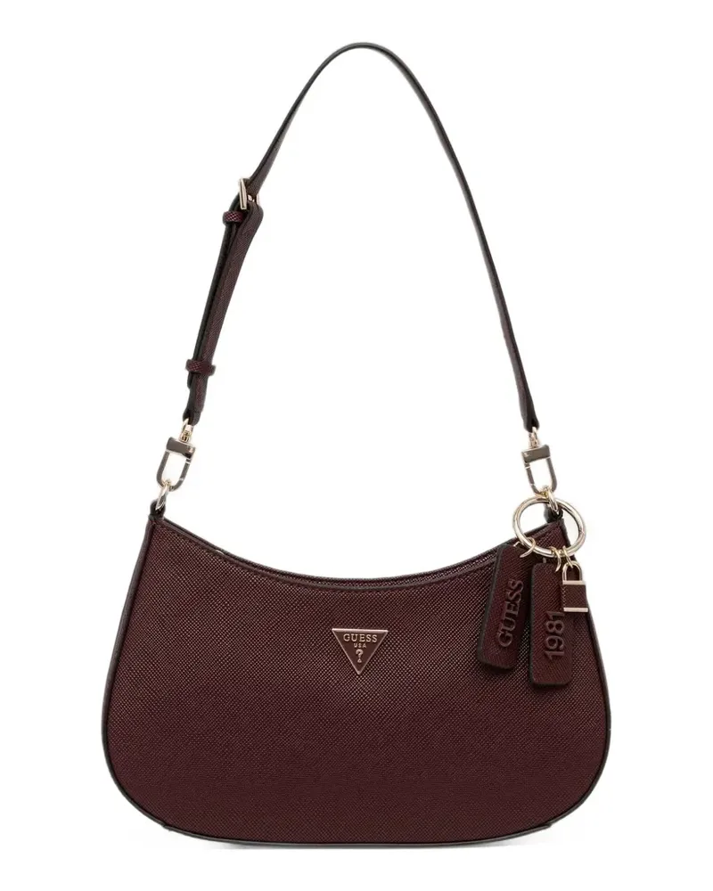 Guess Schultertasche mit Logo-Schild - Rot Rot