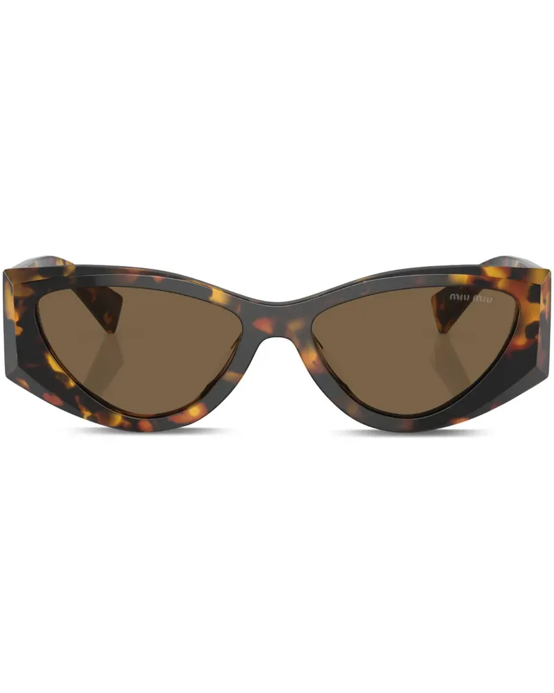 Miu Miu Cat-Eye-Sonnenbrille in Schildpattoptik - Braun Braun
