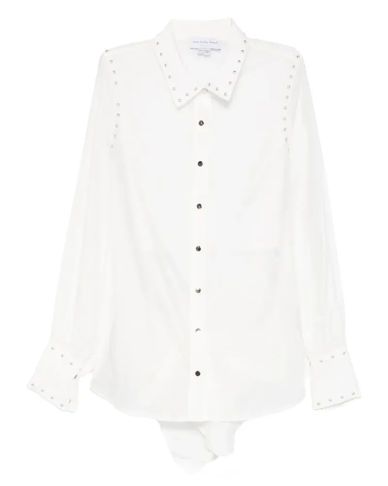 Never Fully Dressed Hemd mit Schleifenverschluss - Weiß Weiß