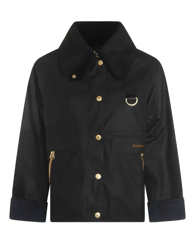Barbour Catton Wax Jacke - Schwarz Schwarz