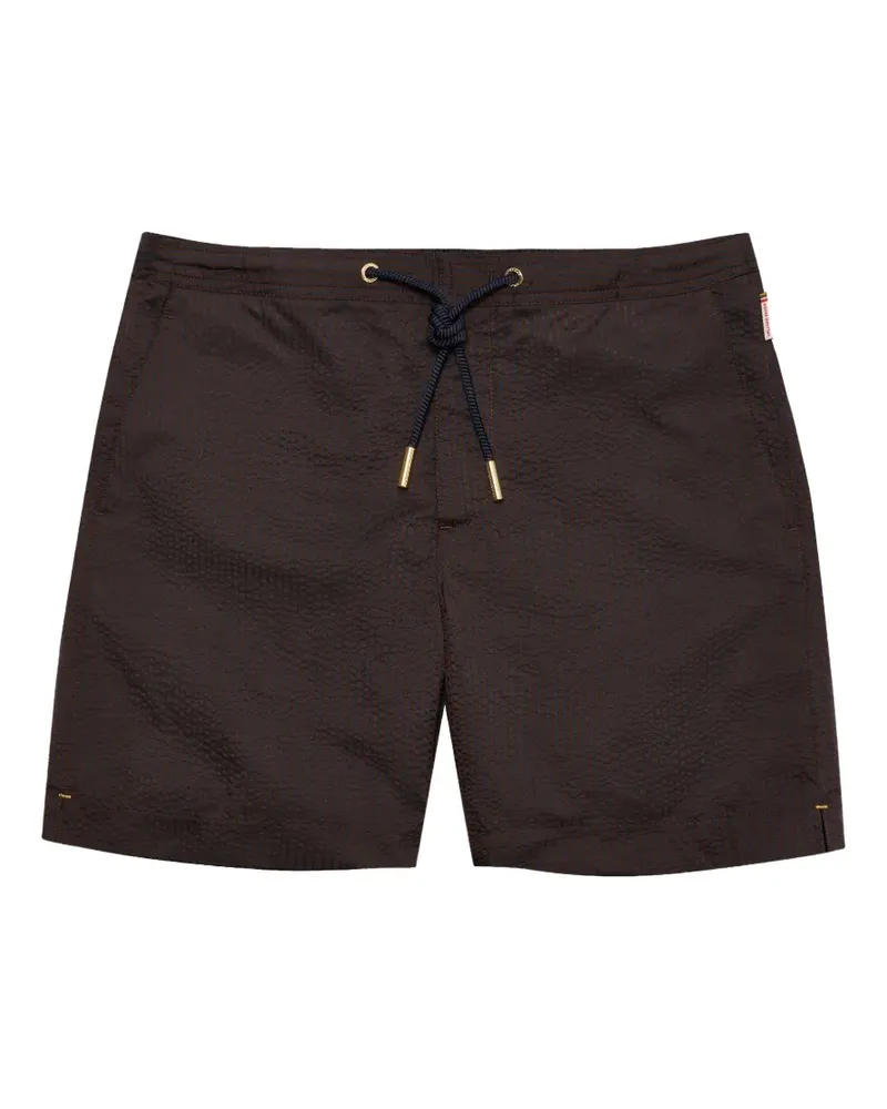 Orlebar Brown Bulldog Badeshorts mit Seersucker-Streifen - Braun Braun