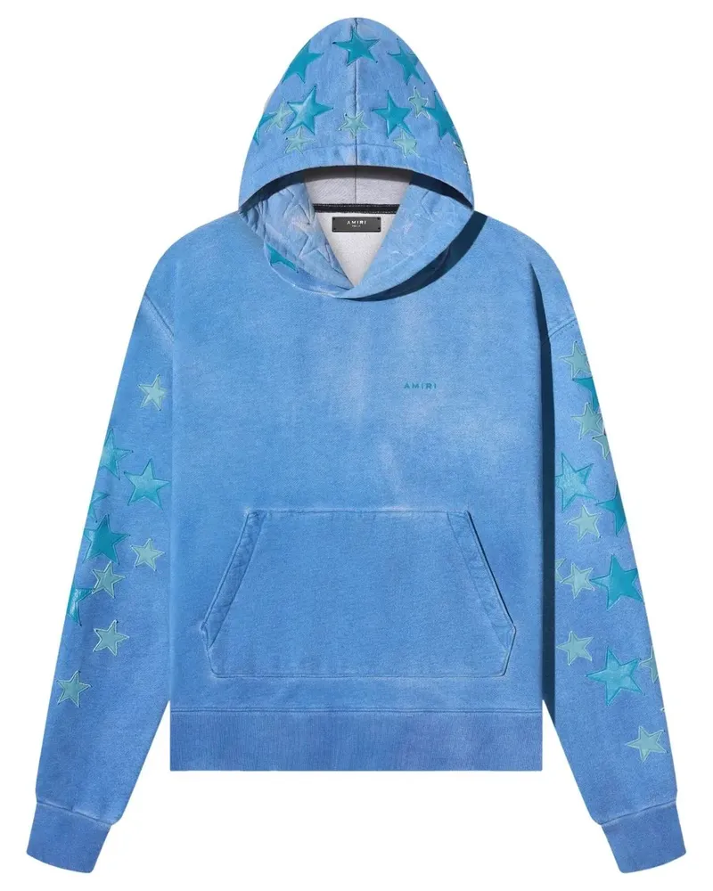 Amiri Hoodie mit Stern-Patches - Blau Blau