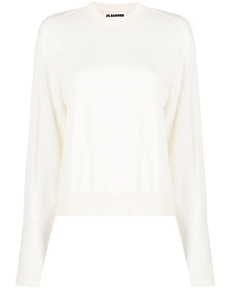 Jil Sander Pullover mit Lochmusterdetail - Weiß Weiß