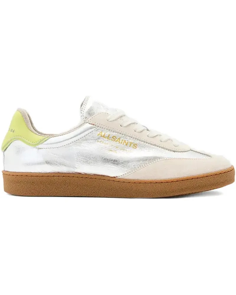 AllSaints Sneakers mit Ledereinsätzen - Silber Silber