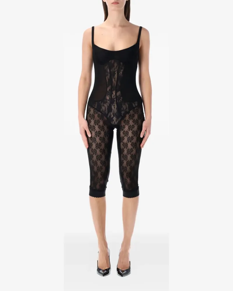 ATTICO lace jumpsuit - Schwarz Schwarz