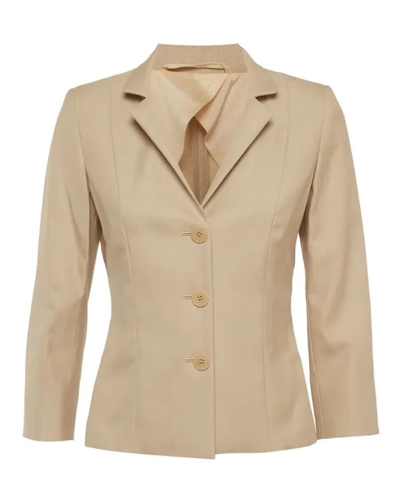 Max Mara long-sleeve single-breasted blazer - Nude Nude