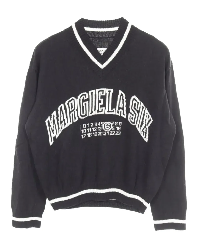 Maison Margiela 2000s Pullover mit V-Ausschnitt - Schwarz Schwarz