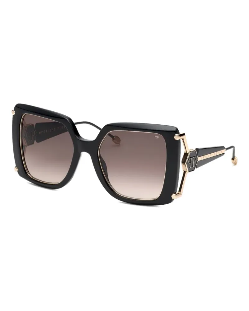 Philipp Plein square-frame gradient-lens sunglasses - Schwarz Schwarz