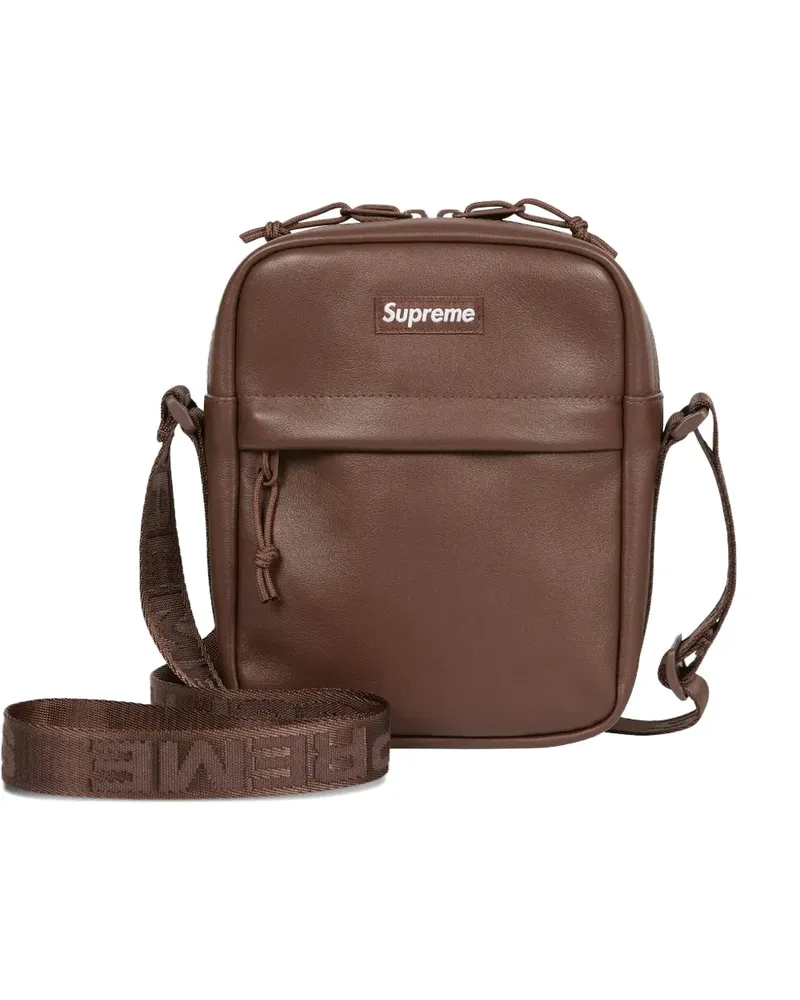 Supreme Being leather messenger bag - Braun Braun