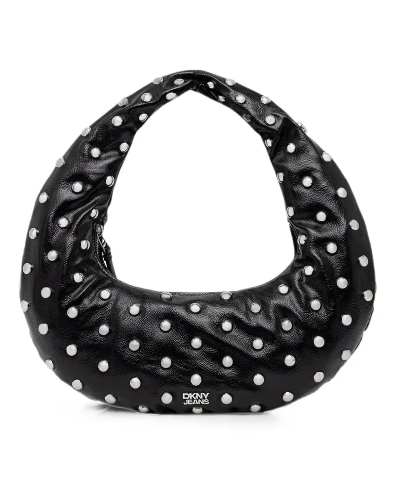 DKNY Katya stud-embellished crescent tote bag - Schwarz Schwarz