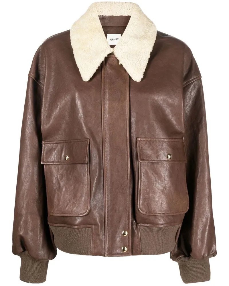KHAITE The Shellar Lederjacke - Braun Braun