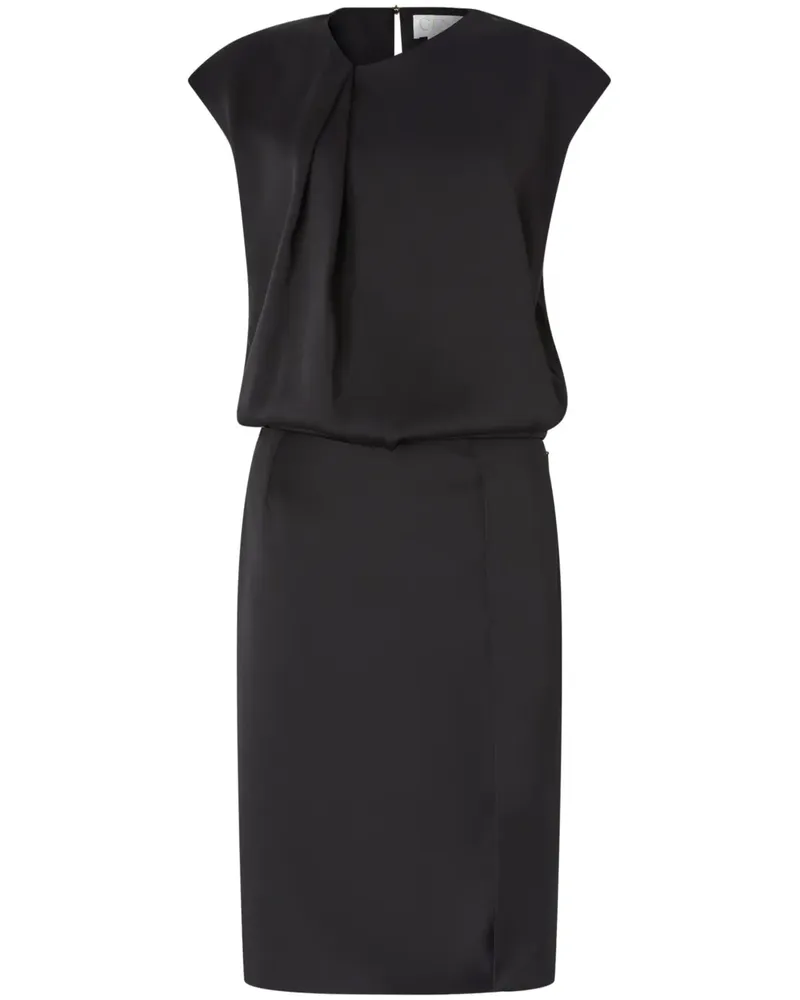 Genny Midikleid aus Satin - Schwarz Schwarz