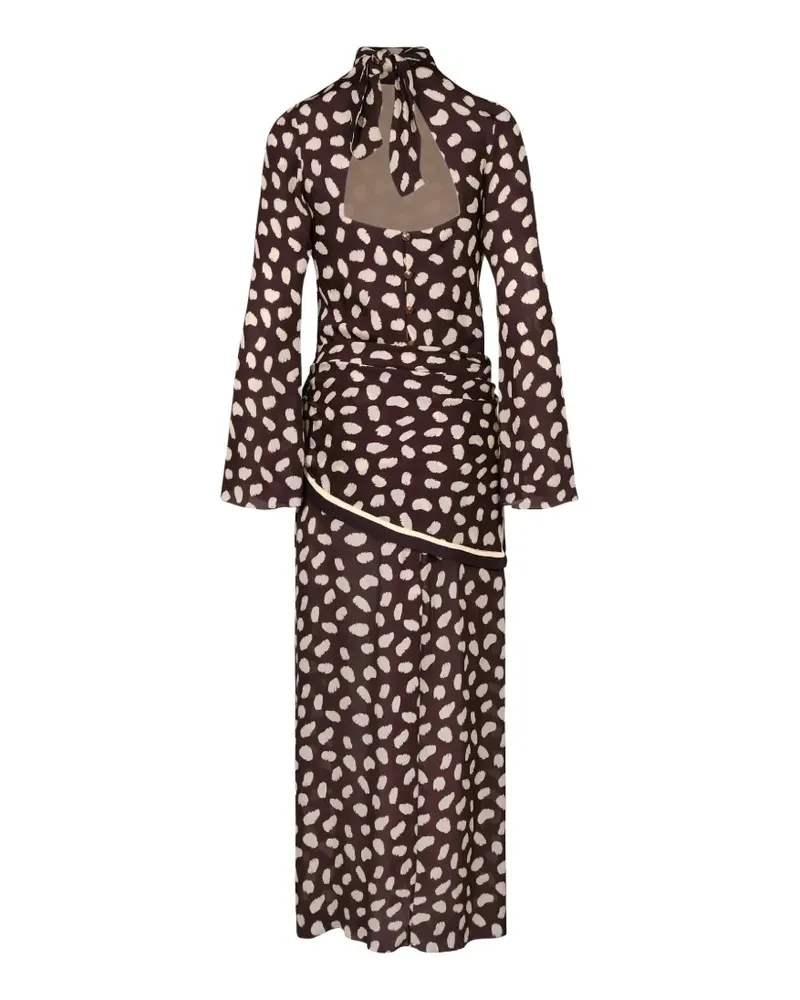 Johanna Ortiz Elegancia Gitana printed dress - Braun Braun