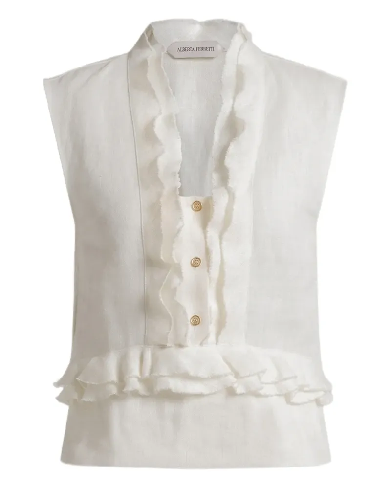 Alberta Ferretti Bluse mit Knöpfen - Weiß Weiß