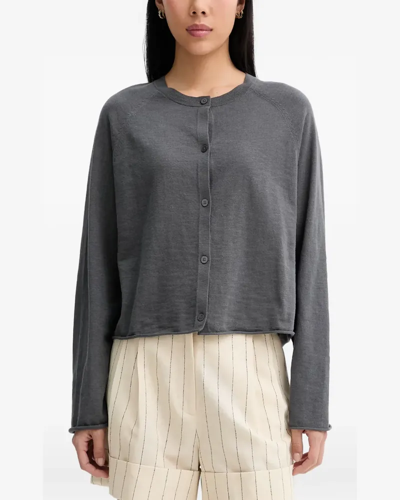 Marc O'Polo Cardigan mit Raglanärmeln - Grau Grau