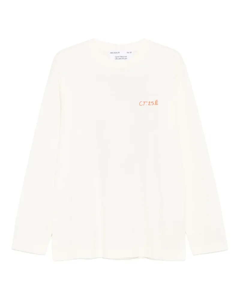 Études Studio Langarmshirt mit Porträt-Print - Nude Nude