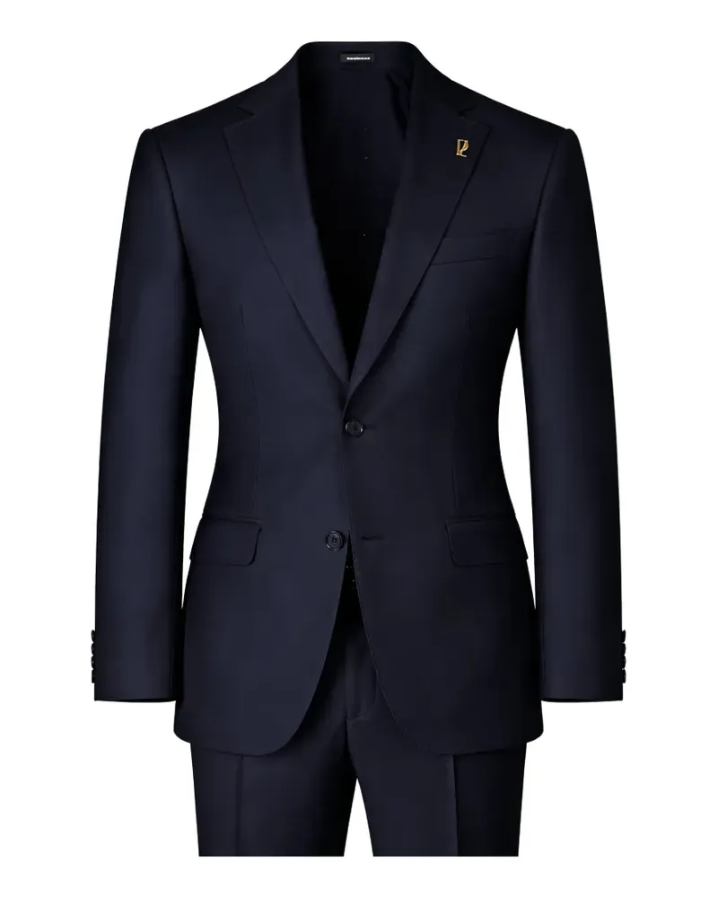 Pal Zileri logo-plaque single-breasted suit - Blau Blau