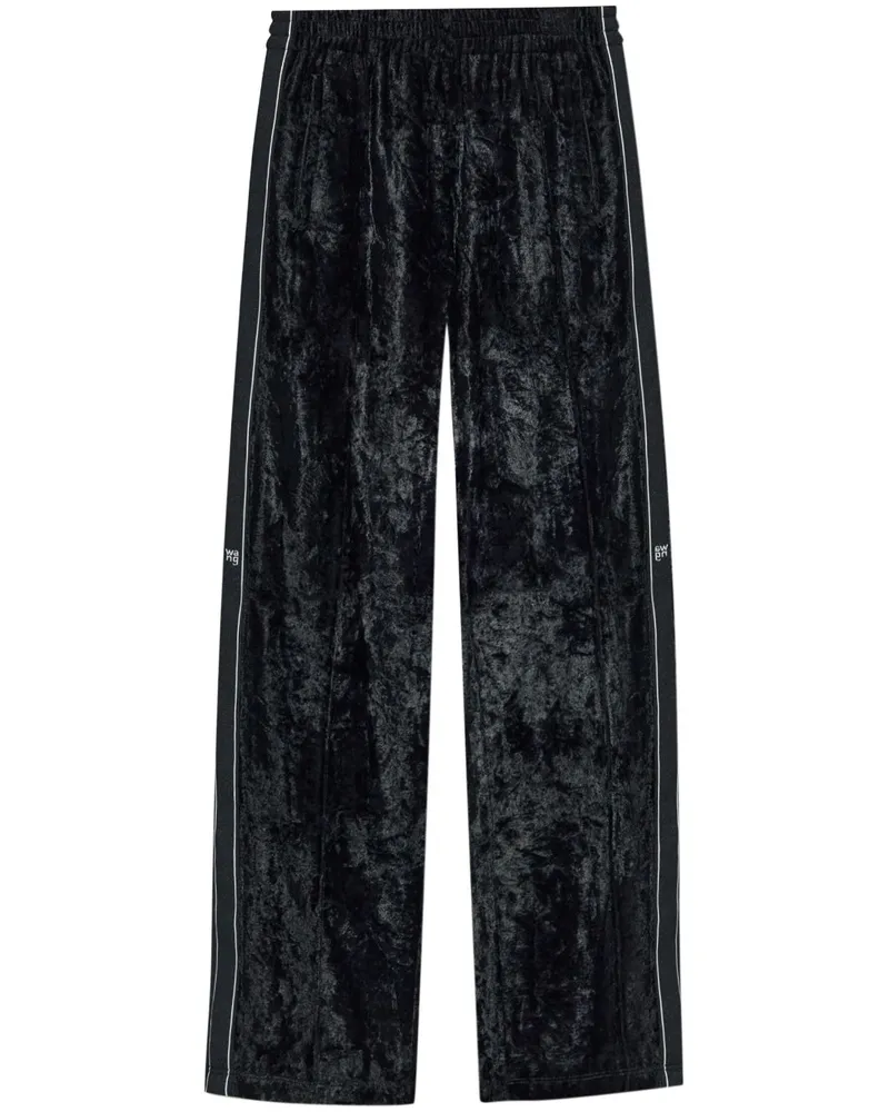 Alexander Wang Jogginghose in Samtoptik - Schwarz Schwarz