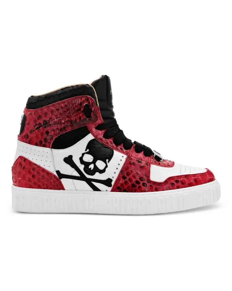 Philipp Plein skull-embellishment sneakers - Rot Rot