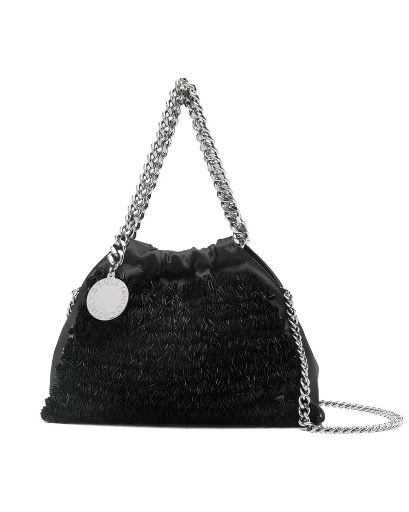 Stella McCartney Mini Falabella Schultertasche mit Kettenriemen - Schwarz Schwarz