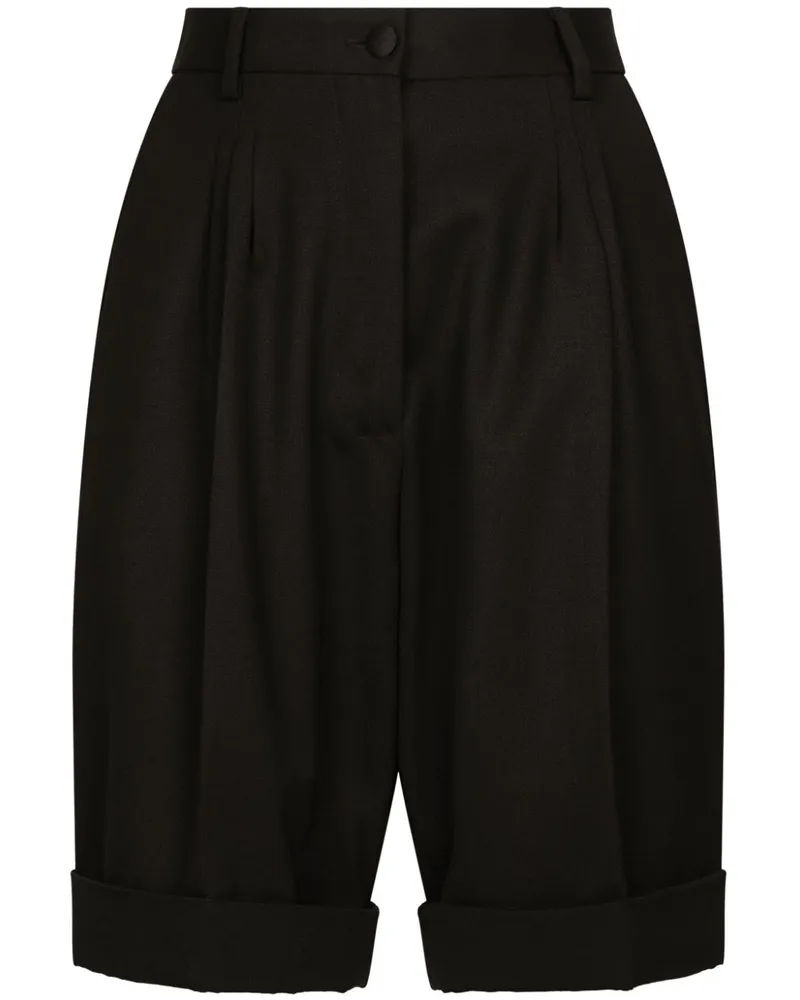 Dolce & Gabbana Hoch sitzende Shorts - Schwarz Schwarz