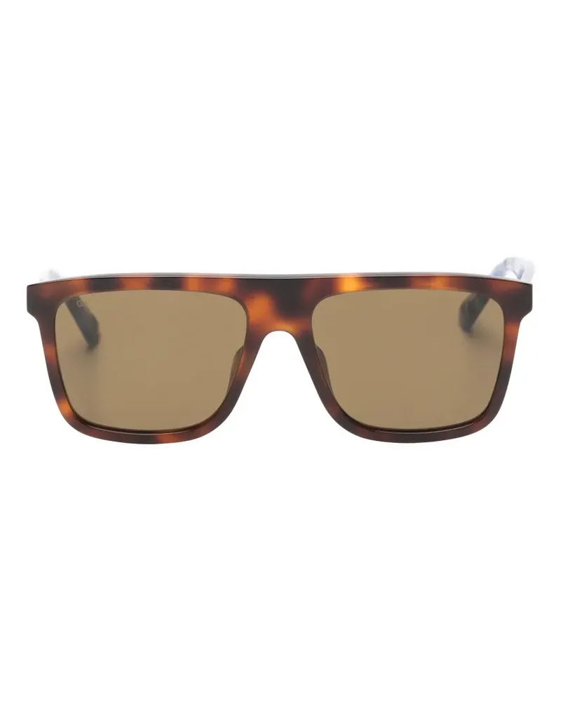 Gucci tortoiseshell-effect square-frame sunglasses - Braun Braun