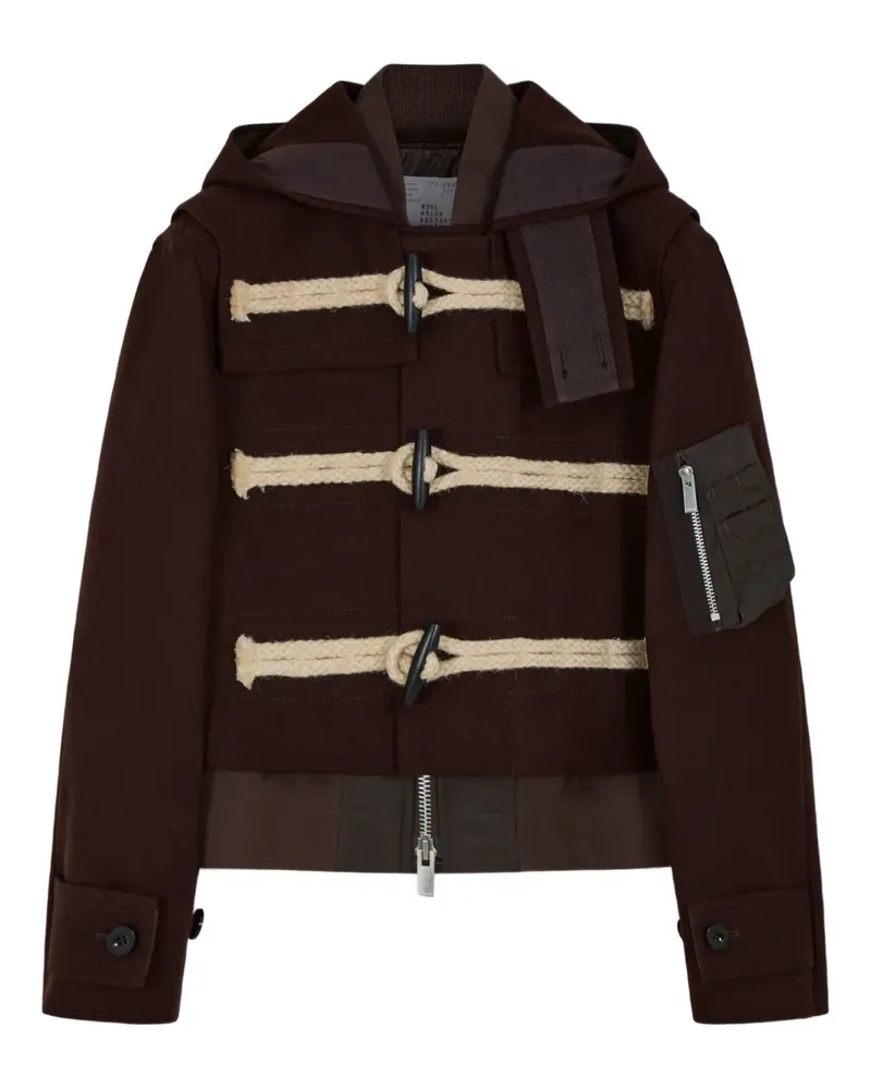 Sacai Jacke mit Knebelverschlüssen - Braun Braun