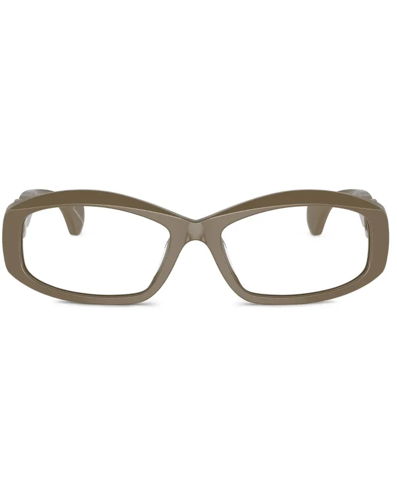 Alain Mikli Sonnenbrille mit eckigem Gestell - Grün Grün