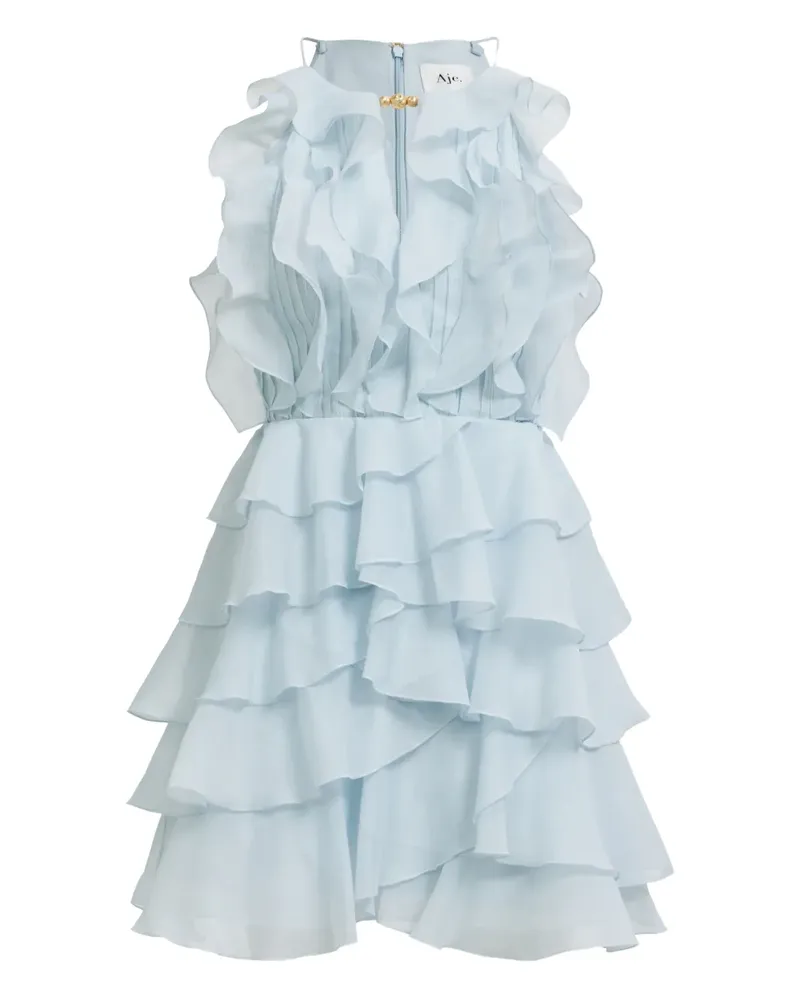 Aje. Gerüschtes Cleo Minikleid - Blau Blau